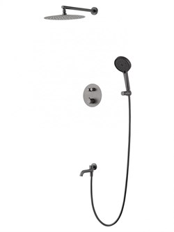 WONZON & WOGHAND Душевая система с термостатом встраиваемая STICK, Темный графит (WW-88929010-BGM) WW-88929010-BGM