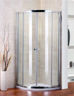 CEZARES PRATICO-R-2 Душевой уголок полукруглый двери раздвижные, стекло 5 мм, устанавливается на левую или правую стороны - фото 42412