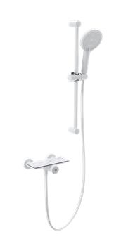 WONZON & WOGHAND Смеситель для душа с гарнитуром ClickPlate, Белый матовый (WW-B2052-A-MW) WW-B2052-A-MW