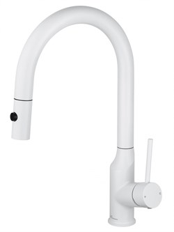 WONZON & WOGHAND Смеситель для кухни с выдвижным изливом , Белый матовый (WW-A21252-MW) WW-A21252-MW