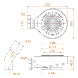 RGW Сифон Stone S-2 Хром 50241120-00