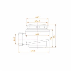 RGW Сифон для поддонов E510C ? 60 81245100-01