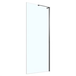 AZARIO Душевая перегородка Кронос 80х200 AZ-6310-80-BGM-CL цвет брашированная вороненая сталь AZ-6310-80-BGM-CL