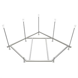 AZARIO Сборный каркас к ванне Косма 145х145 см шпильки, сталь (AV.0088123K) AV.0088123K
