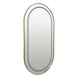 AZARIO Зеркало с подсветкой в ванную Джоли 500х900х30 АZ-LED012625 цвет золотой матовый АZ-LED012625