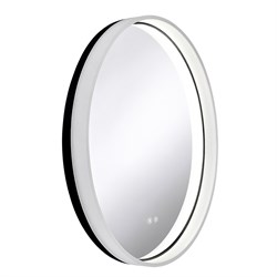 AZARIO Зеркало с подсветкой в ванную Ольга 700х700х70 АZ-LED013425 цвет черный матовый АZ-LED013425