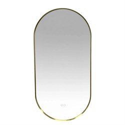 AZARIO Зеркало с подсветкой в ванную Ирина 1000х500х35 АZ-LED013925 цвет золотой матовый АZ-LED013925