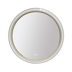 AZARIO Зеркало с подсветкой в ванную Грей 600х600х50 АZ-LED010225 цвет золотой матовый АZ-LED010225