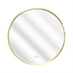 AZARIO Зеркало с подсветкой в ванную Димион 600х600х45 АZ-LED010725 цвет золотой матовый АZ-LED010725