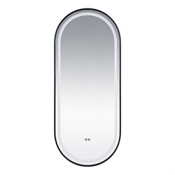 AZARIO Зеркало с подсветкой в ванную Блейк 1200х500х50 АZ-LED011525 цвет черный матовый АZ-LED011525