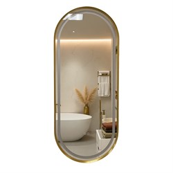 AZARIO Зеркало с подсветкой в ванную Блейк 1200х500х50 АZ-LED011625 цвет золотой матовый АZ-LED011625