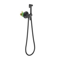 TIMO Смеситель встроенный с гигиеническим душем Caisa черный (9038/03SM) 9038/03SM