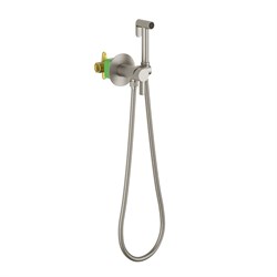 TIMO Смеситель встроенный с гигиеническим душем Caisa никель (9038/13SM) 9038/13SM