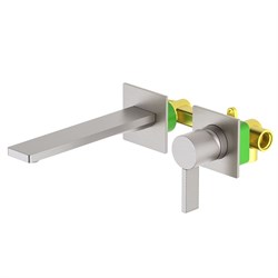 TIMO Смеситель для раковины встроенный Caisa никель (9072/13SM) 9072/13SM