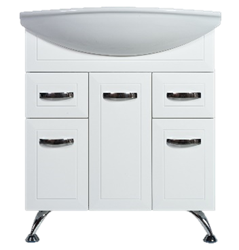 RUSH Тумба напольная 75 Белый глянец (д/раковины Style 75) (FIS18175W) FIS18175W