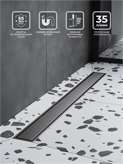 BELBAGNO Душевой лоток MARINO 60 см, BB-LD-MARINO-60-GM BB-LD-MARINO-60-GM