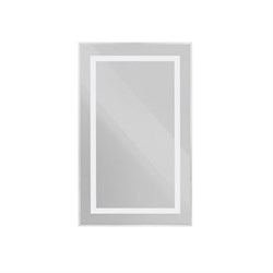 BELBAGNO Зеркало в алюминиевой раме со встроенным светильником и сенсорным выключателем по периметру рамы, SPC-KRAFT-500-800-SENS-AL, 500x800x32 мм SPC-KRAFT-500-800-SENS-AL