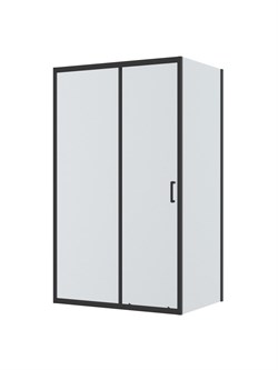 BELBAGNO Uno-195 Душевой уголок прямоугольный размер 110x100 см, двери раздвижные, профиль - черный матовый / стекло - прозрачное UNO-195-AH-1-110/100-C-NERO