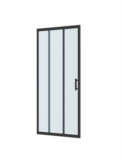 BELBAGNO Uno-195 Душевая дверь в нишу ширина 120 см, двери раздвижные, профиль - черный матовый / стекло - матовое UNO-195-BF-3-120-P-NERO