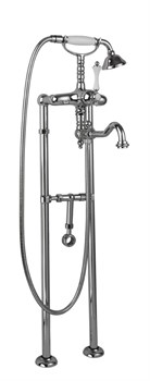 CEZARES Margot Напольный смеситель для ванны с поворотным изливом и ручным душем, с кронштейном для слива-перелива - фото 46308