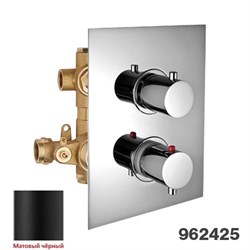 PALAZZANI Digit color, встроенный термостатический смеситель на 2 потребителя, комплект - фото 7577