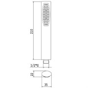 DC008AXX AquaElite душевая лейка INDY 35x22 мм DC008AXX