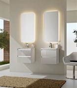 SANVIT Кубэ-2 Тумба подвесная для ванной комнаты с раковиной, 2 выдвижных ящика