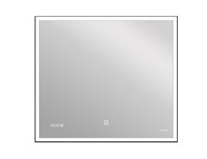 CERSANIT зеркало: LED 011 design 80x70 с подсветкой часы металл. рамка прямоугольное