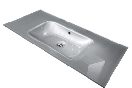 ARMADIART Столешница стекло 100см моноблок СЕРЕБРО ARMADIART-852-100-S