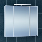 SANTA Зеркальный шкаф СаНта Стандарт 80 113011, цвет белый, с подсветкой