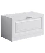 AQWELLA Империя Напольная дополнительная тумба с одним выдвижным ящиком в белом цвете.