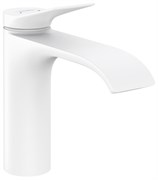 HANSGROHE Vivenis Смеситель для раковины, однорычажный, 110 со сливным гарнитуром 75020700, матовый белый