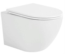 SINTESI Унитаз подвесной безободковый  EVI белый матовый с крышкой-сиденьем дюропласт, микролифт