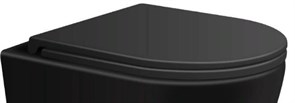 SINTESI Крышка с сиденьем черная матовая, дюропласт, микролифт для унитаза SIN-TS-EVI-151BM