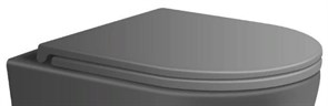 SINTESI Крышка с сиденьем серая матовая, дюропласт, микролифт для унитаза SIN-TS-EVI-151GM