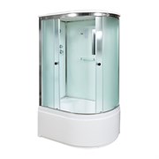 DETO Душевая кабина D120S L с электрикой, размер 120x80 см, профиль глянцевый хром, стекло матовое D120SLEL