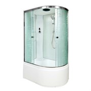 DETO Душевая кабина EM4512L стандартная, размер 120x80 см, профиль глянцевый хром, стекло с узором EM4512L