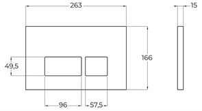 BELBAGNO Кнопка смыва BB042BL, белая глянцевая