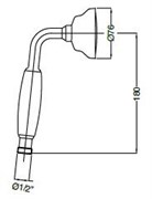 CEZARES Czr Ручной душ, цвет золото CZR-U-D1FC-03/24-Bi