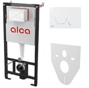ALCA PLAST Set 4в1 для установки унитаза с панелью смыва белой панель смыва белая