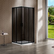 VINCEA Garda Душевой уголок двери раздвижные , размер 90х90 см, профиль - черный  / стекло - тонированное, стекло 6 мм