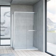 VINCEA Slim Soft Душевой уголок двери раздвижные, размер 100х80 см, профиль - хром / стекло - прозрачное, стекло 6 мм