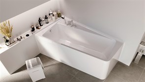 1MARKA Direct Ванна асимметричная размер 170х100 см, цвет белый