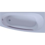 AQUATEK Пандора Ванна пристенная R асимметричная без гидромассажа без панелей с каркасом (разборный) со слив-переливом размер 160x75 см, белый