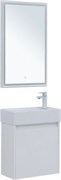 AQUANET Мебель для ванной подвесная Nova Lite 50 белый глянец (с дверецей)