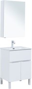 AQUANET Мебель для ванной напольная напольнаяАлвита New 60 1 ящик, 2 дверцы, белый матовый