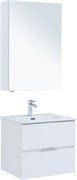 AQUANET Мебель для ванной подвесная Алвита New 60 2 ящика, белый матовый