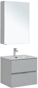 AQUANET Мебель для ванной подвесная Алвита New 60 2 ящика, серый