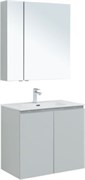 AQUANET Мебель для ванной подвесная Алвита New 80 2 дверцы, серый