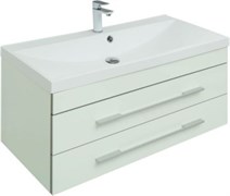 AQUANET Тумба с раковиной Верона 100 белый (подвесная 2 ящика) AQUANET-287664